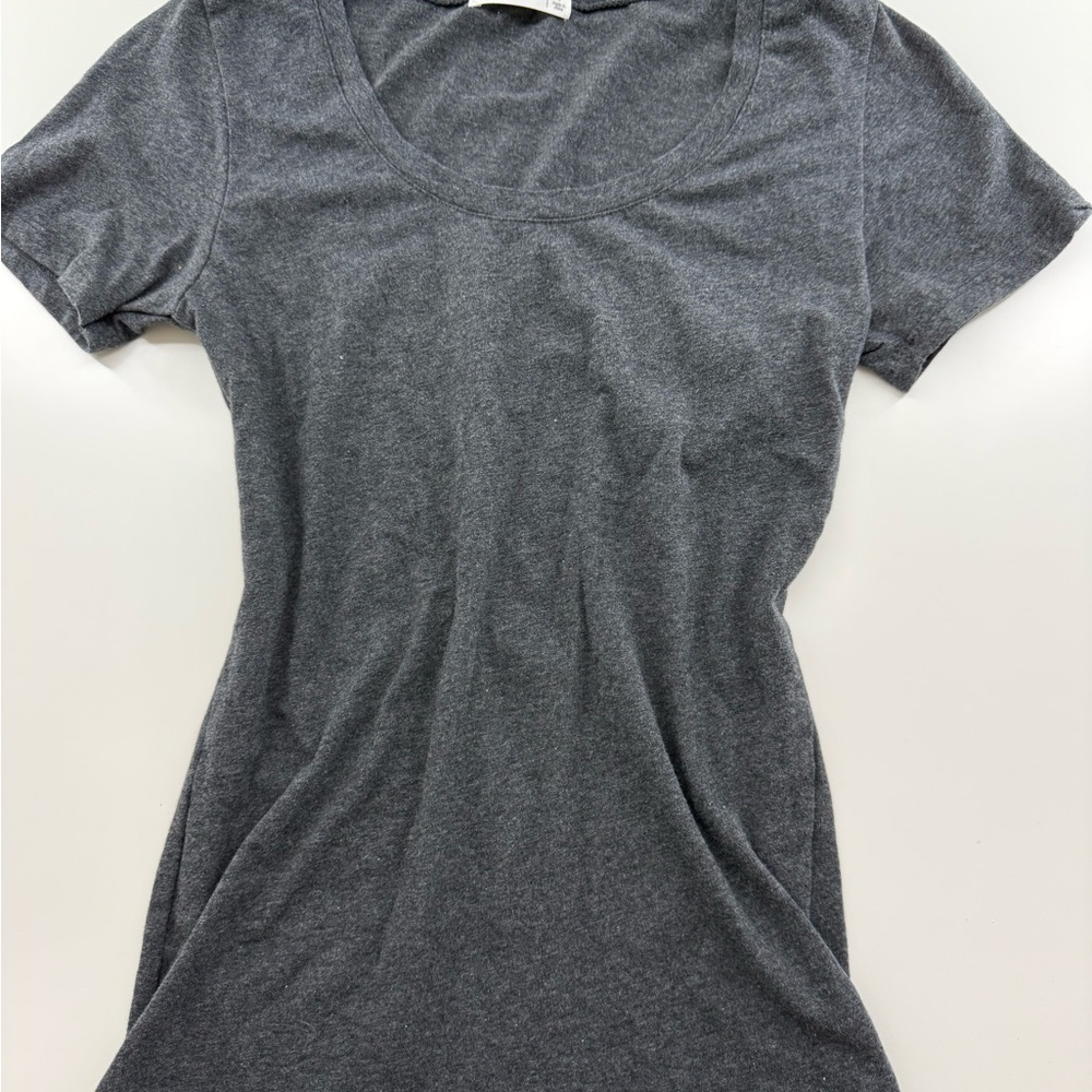 Bozzolo Gray Fitted Short Sleeve T-Shirt